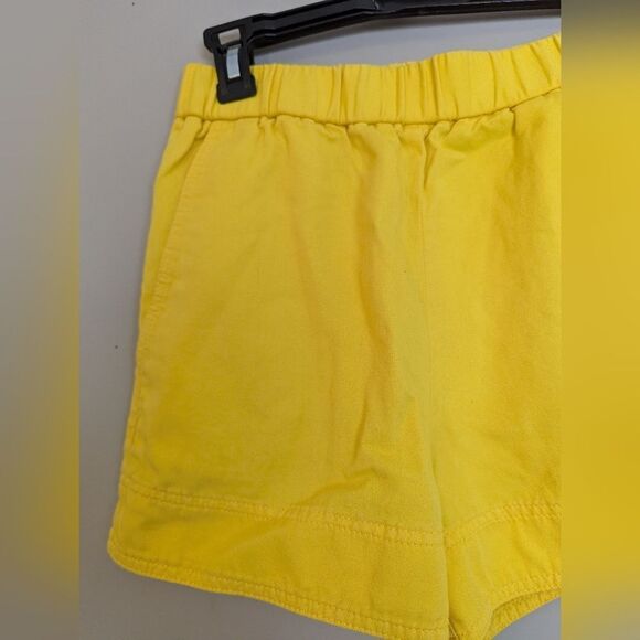 COS Yellow Cotton Shorts – High Rise Pull-On – Size 2 - Picture 5 of 9